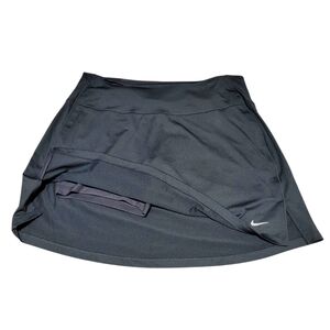NWT Nike XL Black Athletic Skort UV Golf Mini Skirt Aline Flare Dri Fit